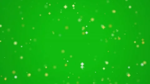Abstract glittering light particles floating on green screen background vid.. Video stock 341012634