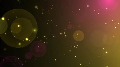 Abstract glittering night particles gleaming in dark light flare background.. Stock Illustration