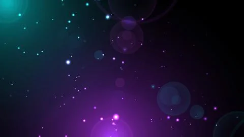 Abstract glittering night particles gleaming in dark light flare background.. Stock Illustration