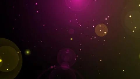 Abstract glittering night particles gleaming in dark light flare background.. Stock Illustration