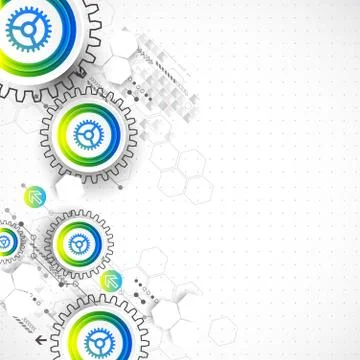 Abstract global computer technology vector concept. Stock Illustration