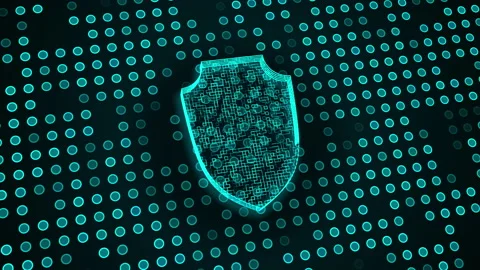 Abstract global cyber security concepts animation. Stock Footage 180194076