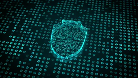 Abstract global cyber security concepts animation. Stock Footage 180900339