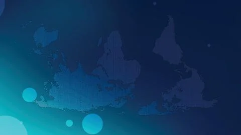 Abstract Global Digital Map Illustration Featuring Glowing Blue Circles and Stri 스톡 일러스트