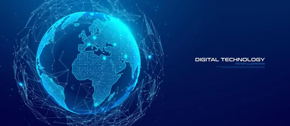 Abstract global network concept Stock Illustration