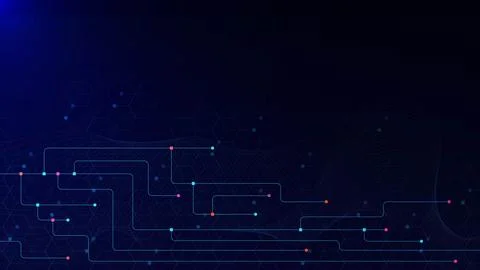 Abstract global network connection concept with connecting dots lines 스톡 일러스트