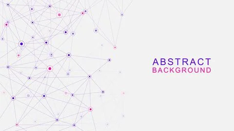 Abstract global network connection with connected points and lines background Stock Illustration