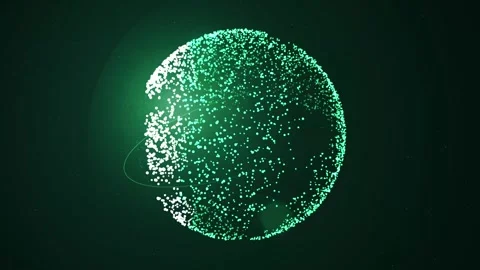 Abstract global network data spinning against dark green background global .. Stock Footage 347718209
