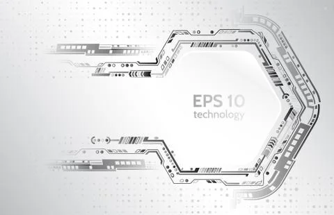 Abstract global sci fi concept. Hi-tech vector illustration with various tech イラスト素材