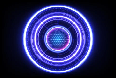 Abstract global technology background. Design for ring, sphere, circle, vec.. Stock Illustration