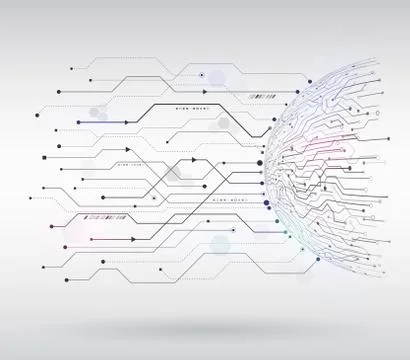 Abstract global technology concept. Digital internet communication. Stock Illustration