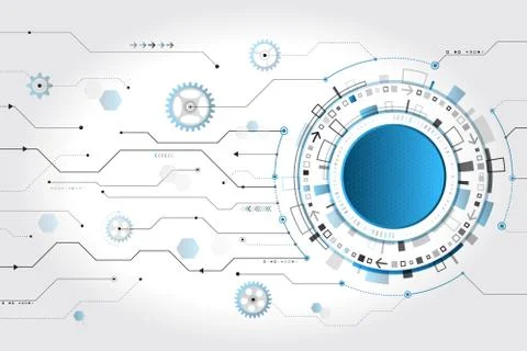 Abstract global technology concept. Digital internet communication. Connectio Stock Illustration