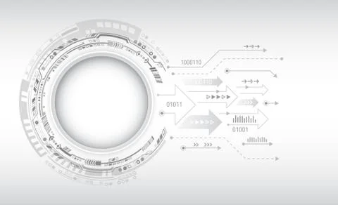 Abstract global technology concept. Digital internet communication on grey ba Stock Illustration