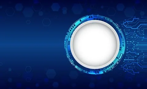 Abstract global technology concept. Digital internet communication on blue ba Stock Illustration