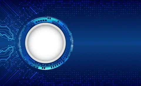 Abstract global technology concept. Digital internet communication on blue ba Illustrazione stock