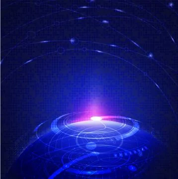 Abstract global technology digital background, vector illustration Stock Illustration