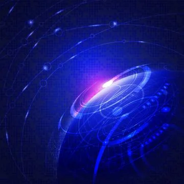 Abstract global technology digital background, vector vector illustration Illustrazione stock