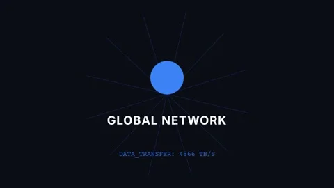 Abstract global technology network connection concept with blue data flow a.. Stock Footage 336805257