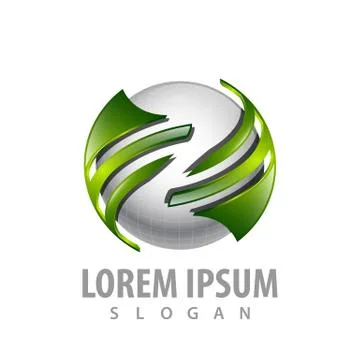 Abstract global technology sphere logo concept design. Symbol graphic templat Stock Illustration