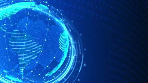 Abstract globe background business tech visual of digital world data connection 库存影片 334652406