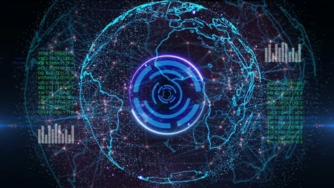 Abstract globe background. internet and connected, planet earth in space Stock Footage 127499641