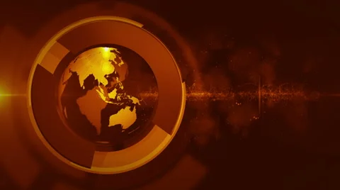 Abstract globe background LOOP 4K Orange Stock Footage 55428745