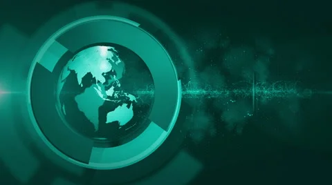 Abstract globe background LOOP 4K Green Stock Footage 55428910