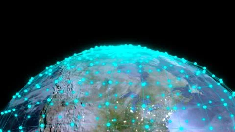 Abstract globe with digital connections. Elements of this image furnished by  Stock Illustration