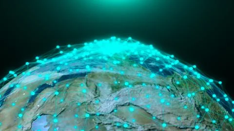 Abstract globe with digital connections. Elements of this image furnished by  Stock Illustration