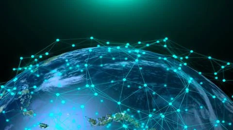 Abstract globe with digital connections. Elements of this image furnished ... Stock Photos