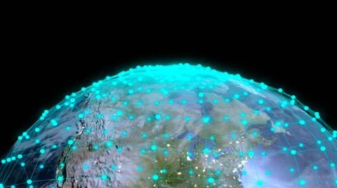 Abstract globe with digital connections. Elements of this image furnished ... Foto stock