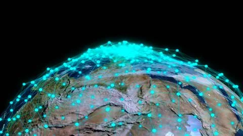 Abstract globe with digital connections. Elements of this image furnished ... Foto stock