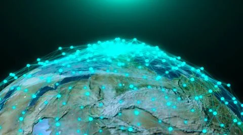 Abstract globe with digital connections. Elements of this image furnished ... Foto stock