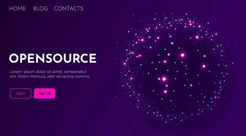 Abstract globe dotted sphere. Globalization, opensource and communication Stock Illustration
