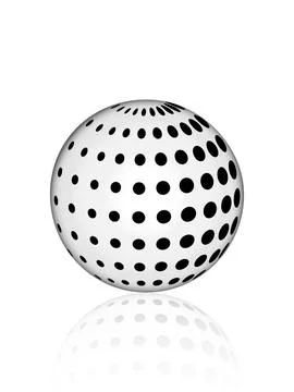 Abstract globe dotted sphere pattern for logo icon background web graphic t.. Stock Illustration