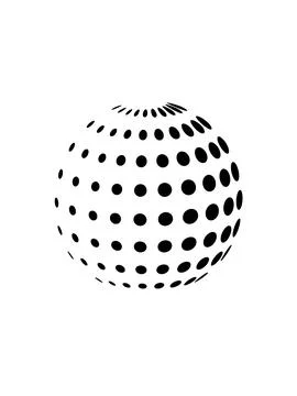 Abstract globe dotted sphere pattern for logo icon background web graphic t.. Stock Illustration