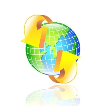 Abstract globe earth with arrows Stock-Illustration