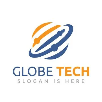 Abstract Globe Earth Universal Space Sky Technology Logo Template Stock Illustration