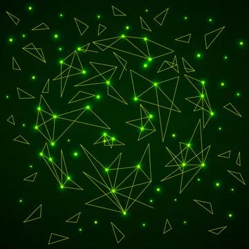Abstract globe of glowing lines and dots, connection structure, technology .. Stock Illustration