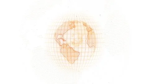 Abstract Globe with Grid Pattern Focusing on Americas Ilustración de archivo