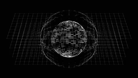 Abstract Globe HUD Stock Footage 164051415