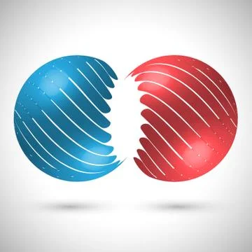 Abstract globe illustration, vector. Stockillustratie