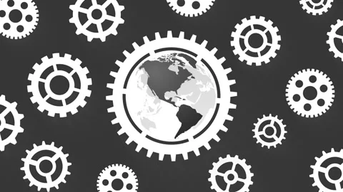 Abstract globe model of planet earth. An interesting concept for collaboratio Stock Footage 142354249