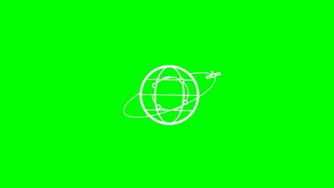 Abstract Globe Network Animation Green Screen Background Stock Footage 347413271