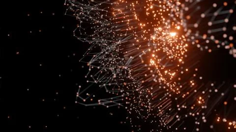 Abstract globe with particles and plexus structure Stock Illustration