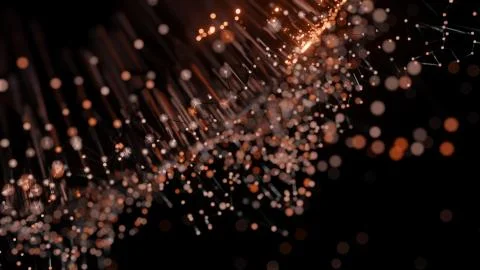 Abstract globe with particles and plexus structure Stock Illustration