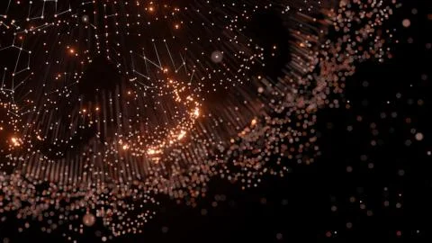 Abstract globe with particles and plexus structure Stock Illustration
