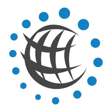 Abstract globe universal logo icon template 1 Stock Illustration