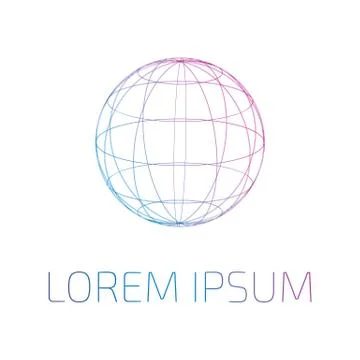 Abstract globe vector logo on the white Stock Illustration