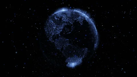 Abstract globe virtual planet Earth Видео 231282946